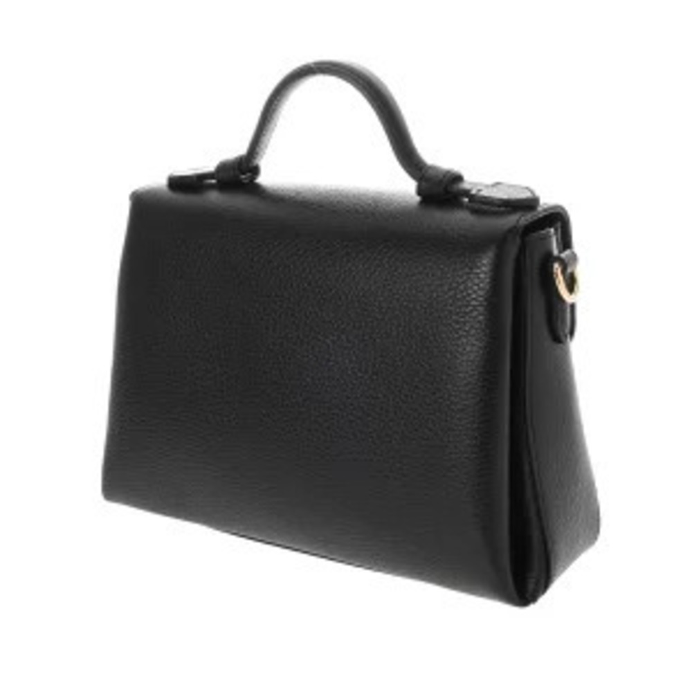 Gucci Interlocking GG Chain Shoulder Bag Black Leather Handbag - Picture 2 of 9